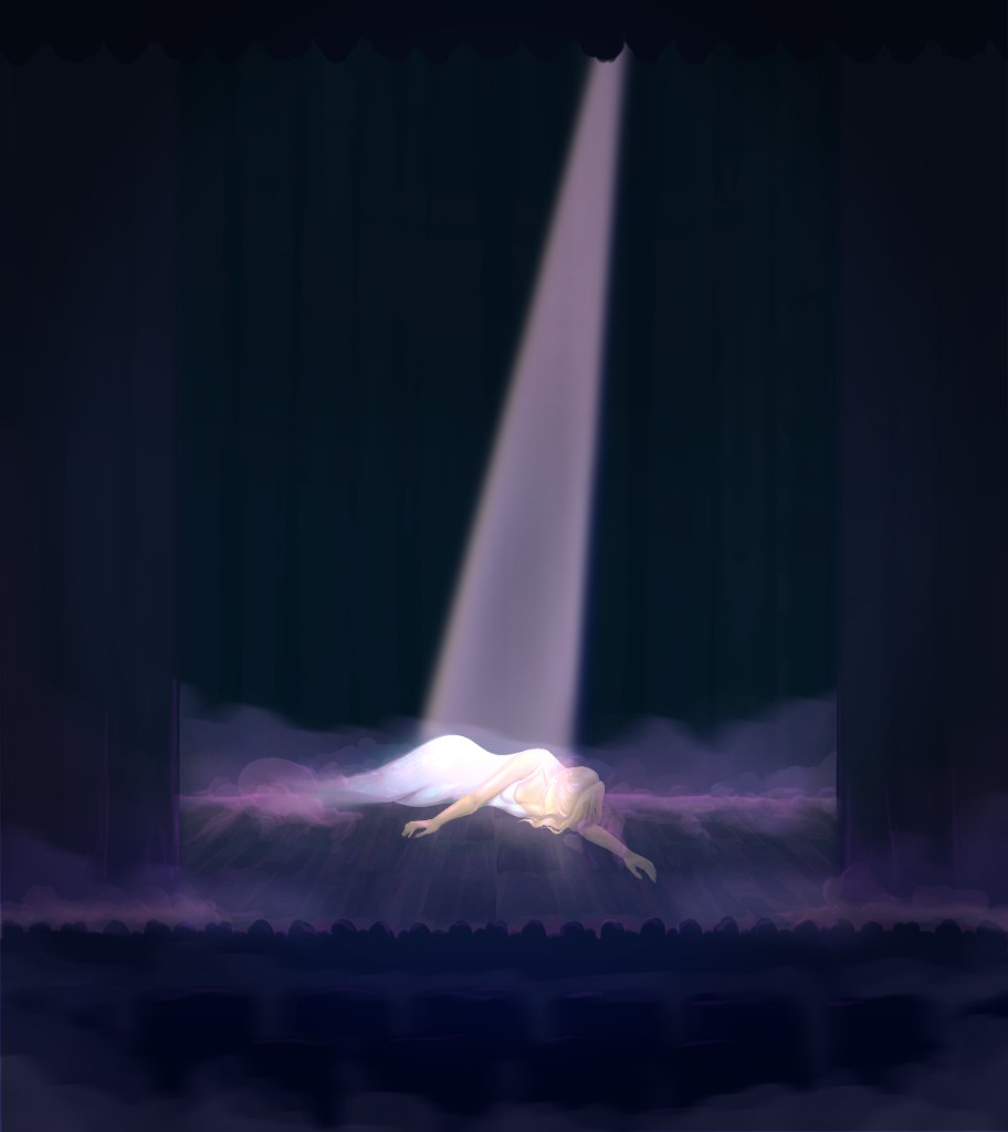 Stage spotlight illustration